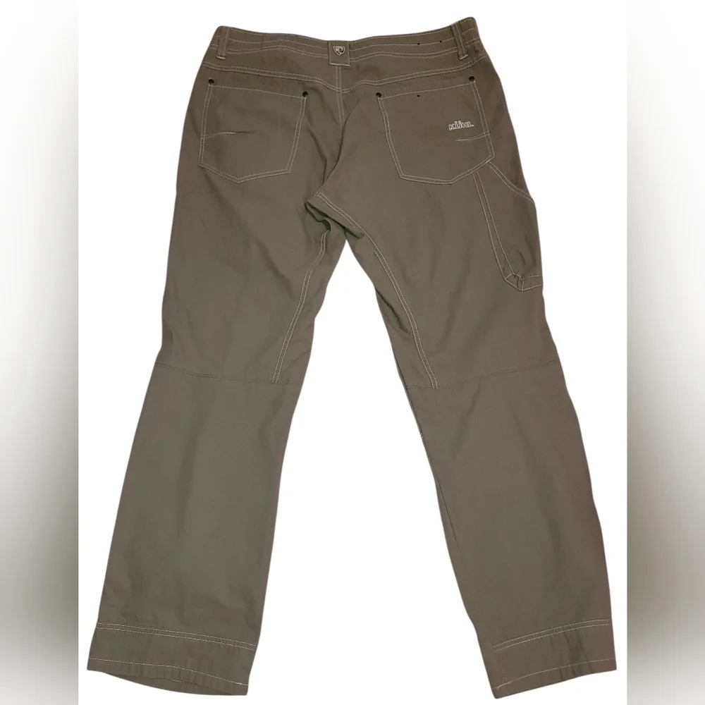 Kuhl Revolvr Pants 38x32 Olive Green Vintage Patina Dye Hiking Outdoor Excellent - Picture 2 of 9